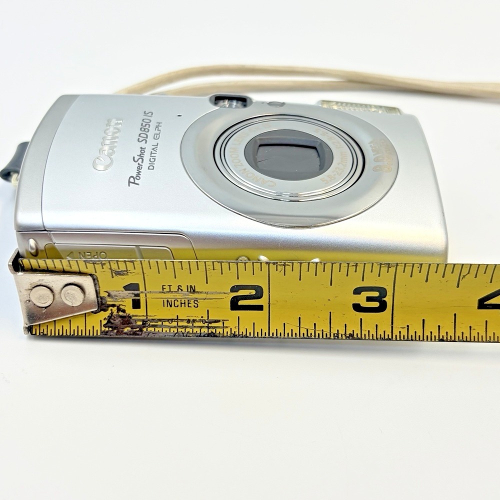 Canon PowerShot SD850 IS Digital Elph Camera Silver 8MP 4x Optical Zoom Works - Picture 9 of 11